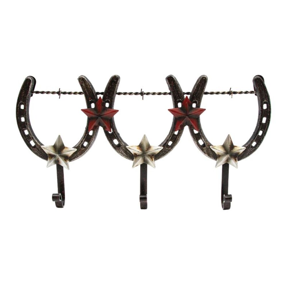 Canyon Sky Rustic Metal Horseshoe Decorative Wall Hooks